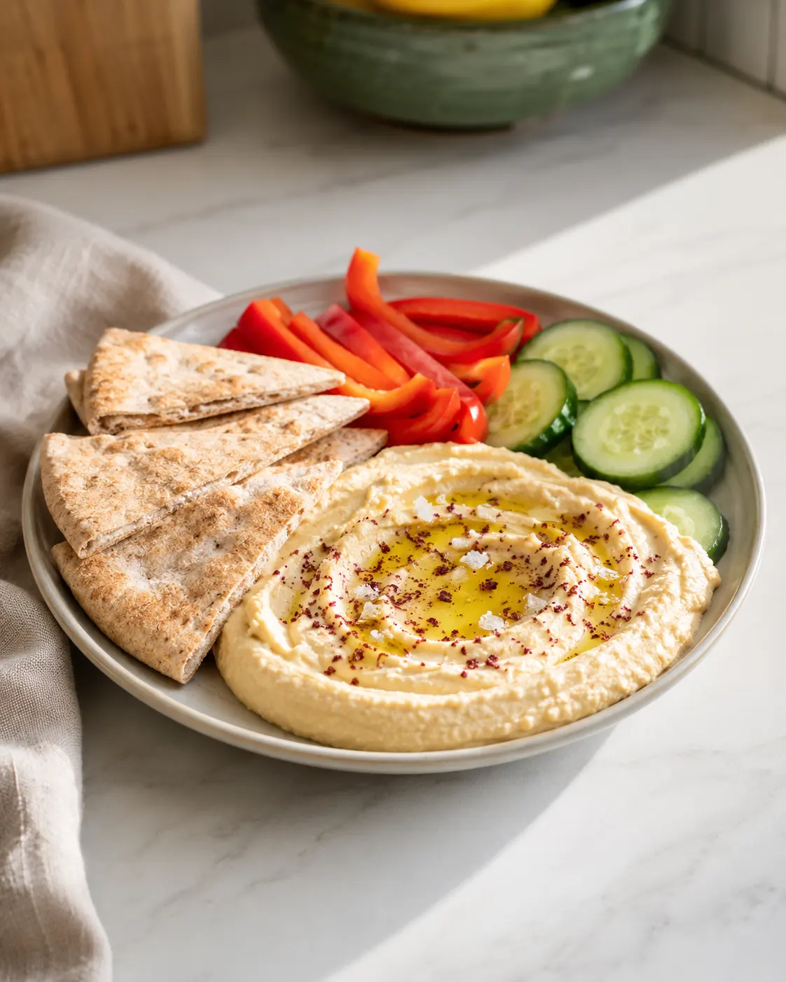 Hummus & Pita Plate